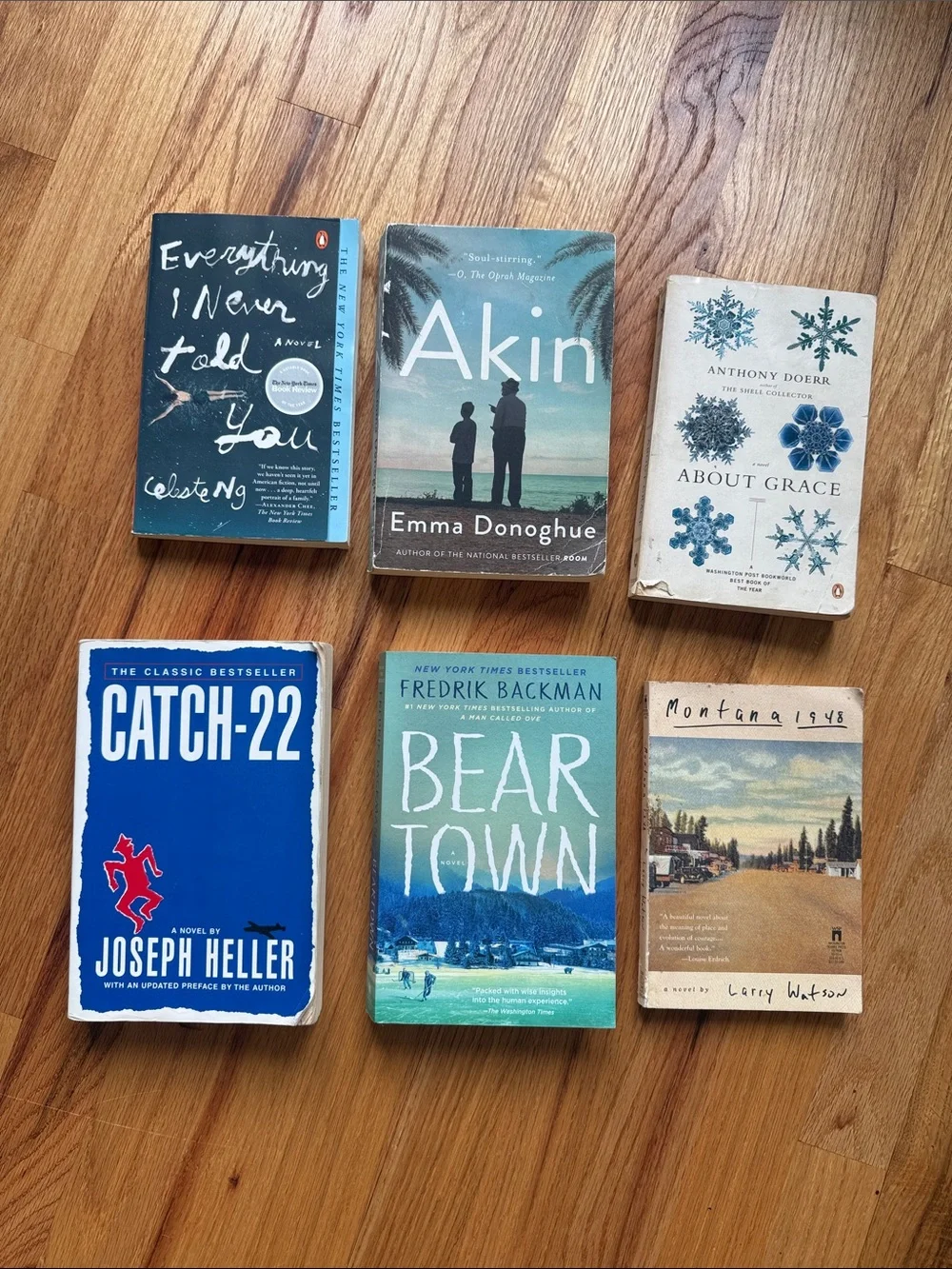 Six Paperback Fiction book bundle